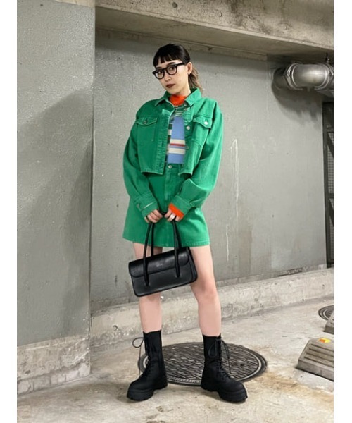 SLY（スライ）の「CHARLIE SH JK-E/ジャケット（デニムジャケット・レディース・グリーン・FREE）」の20枚目の写真