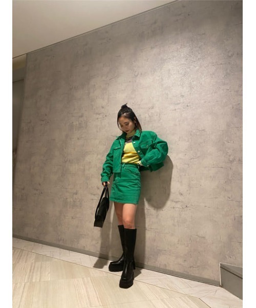 SLY（スライ）の「CHARLIE SH JK-E/ジャケット（デニムジャケット・レディース・グリーン・FREE）」の22枚目の写真