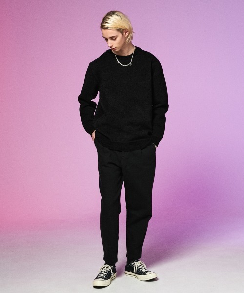 rehacer（レアセル）の「rehacer : Warm Boa Knit / ウォーム マイクロ ボア ニット（ニット/セーター・メンズ・ブラック/グレー・MEDIUM/LARGE/X-LARGE）」の17枚目の写真