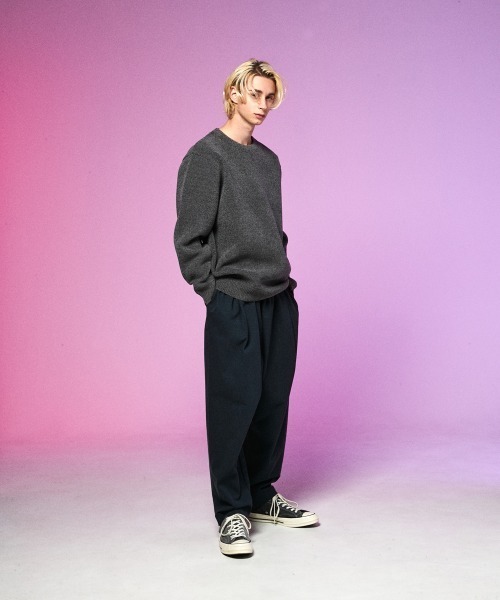 rehacer（レアセル）の「rehacer : Warm Boa Knit / ウォーム マイクロ ボア ニット（ニット/セーター・メンズ・ブラック/グレー・MEDIUM/LARGE/X-LARGE）」の10枚目の写真