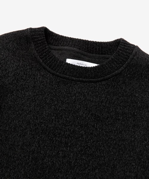 rehacer（レアセル）の「rehacer : Warm Boa Knit / ウォーム マイクロ ボア ニット（ニット/セーター・メンズ・ブラック/グレー・MEDIUM/LARGE/X-LARGE）」の6枚目の写真