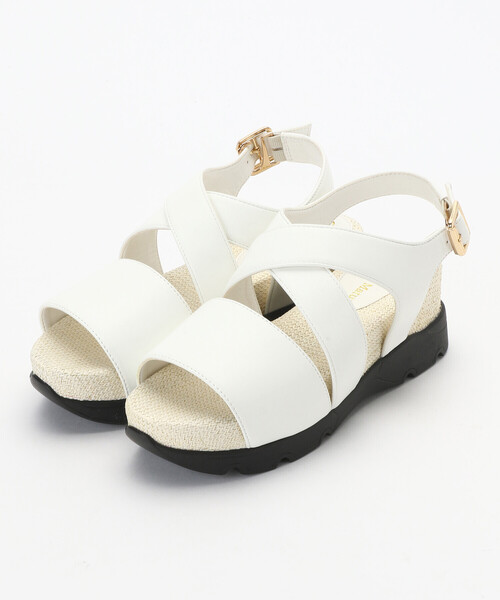 Comme　Ca　Mature（コムサマチュア）の「クロスベルト　サンダル（サンダル・レディース・ホワイト/ブラック・22.5cm/23.5cm/24.5cm）」の10枚目の写真