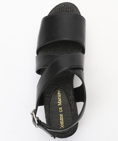 Comme　Ca　Mature（コムサマチュア）の「クロスベルト　サンダル（サンダル・レディース・ホワイト/ブラック・22.5cm/23.5cm/24.5cm）」の7枚目の写真