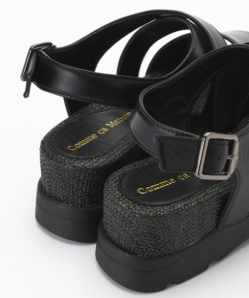 Comme　Ca　Mature（コムサマチュア）の「クロスベルト　サンダル（サンダル・レディース・ホワイト/ブラック・22.5cm/23.5cm/24.5cm）」の9枚目の写真
