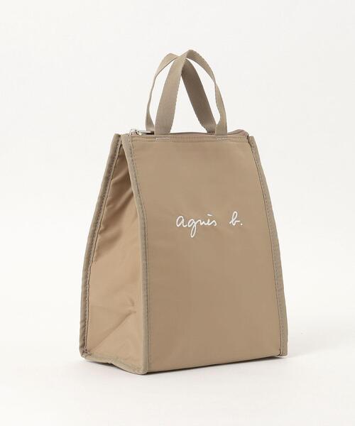 agnes b.(アニエスベー)の「キッズ ロゴ刺繍 保冷ランチバッグ(エコバッグ/サブバッグ・キッズ・ベージュ・FREE)」の2枚目の写真
