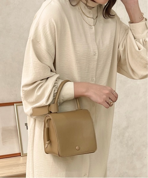 apres jour clair（アプレジュールクレア）の「【apres jour clair】袖ボリュームバンドカラーワンピース（ワンピース・レディース・モカ/ブラウン系その他/アイボリー・フリー/X-LARGE）」の6枚目の写真