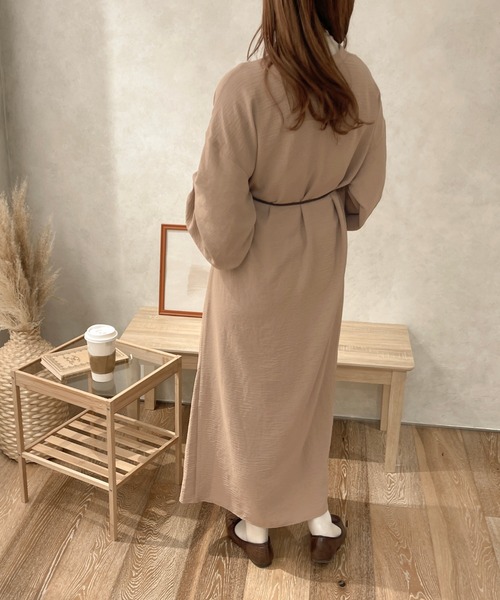 apres jour clair（アプレジュールクレア）の「【apres jour clair】袖ボリュームバンドカラーワンピース（ワンピース・レディース・モカ/ブラウン系その他/アイボリー・フリー/X-LARGE）」の17枚目の写真