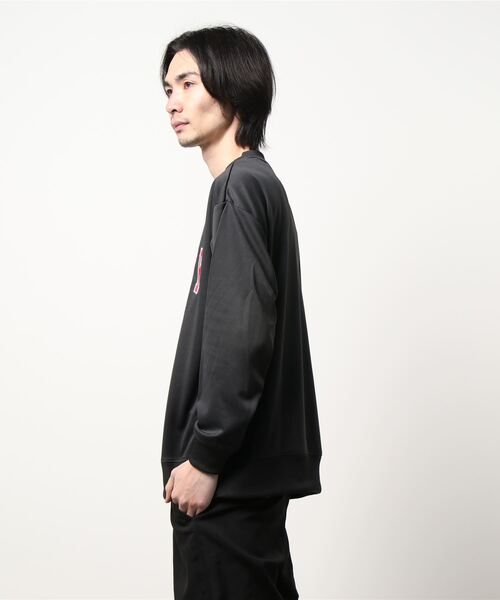 GGD（ジージーディー）の「BIG トレーナー ストレッチ 刺繍 ワッペン ビッグ シルエット トレーナー（スウェット・メンズ・グリーン/ホワイト/ブラック・LL/M/L）」の4枚目の写真