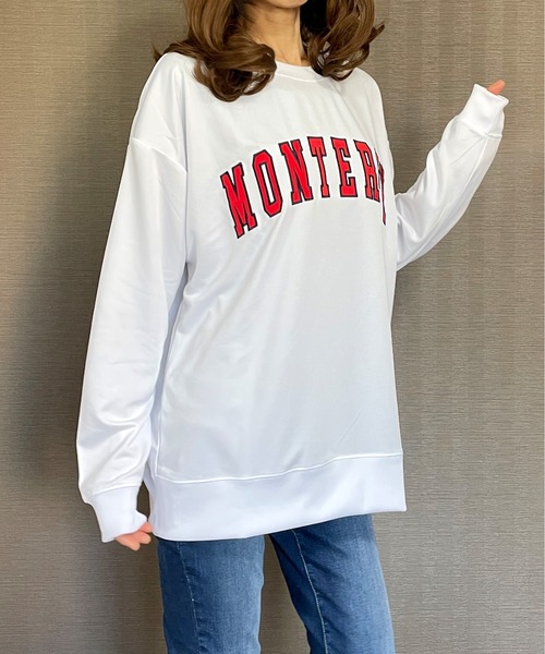 GGD（ジージーディー）の「BIG トレーナー ストレッチ 刺繍 ワッペン ビッグ シルエット トレーナー（スウェット・メンズ・グリーン/ホワイト/ブラック・LL/M/L）」の7枚目の写真