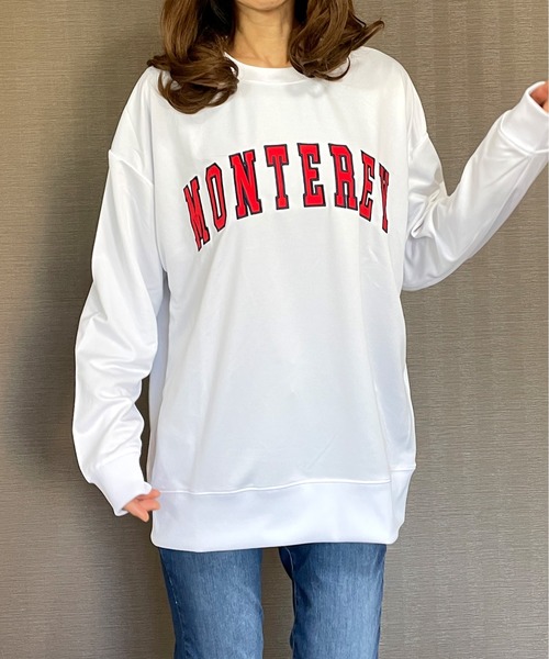 GGD（ジージーディー）の「BIG トレーナー ストレッチ 刺繍 ワッペン ビッグ シルエット トレーナー（スウェット・メンズ・グリーン/ホワイト/ブラック・LL/M/L）」の12枚目の写真