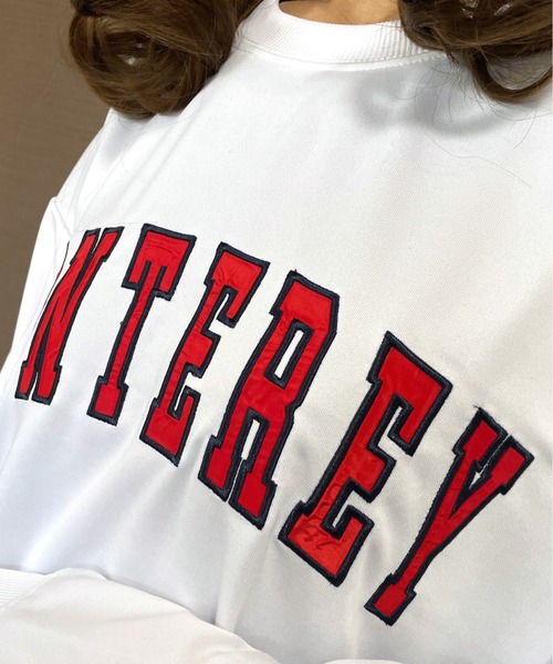 GGD（ジージーディー）の「BIG トレーナー ストレッチ 刺繍 ワッペン ビッグ シルエット トレーナー（スウェット・メンズ・グリーン/ホワイト/ブラック・LL/M/L）」の13枚目の写真