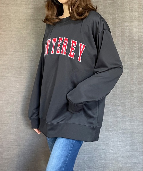 GGD（ジージーディー）の「BIG トレーナー ストレッチ 刺繍 ワッペン ビッグ シルエット トレーナー（スウェット・メンズ・グリーン/ホワイト/ブラック・LL/M/L）」の16枚目の写真