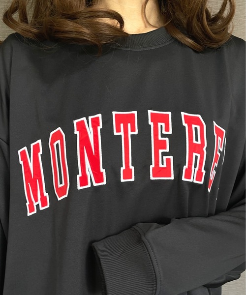 GGD（ジージーディー）の「BIG トレーナー ストレッチ 刺繍 ワッペン ビッグ シルエット トレーナー（スウェット・メンズ・グリーン/ホワイト/ブラック・LL/M/L）」の19枚目の写真