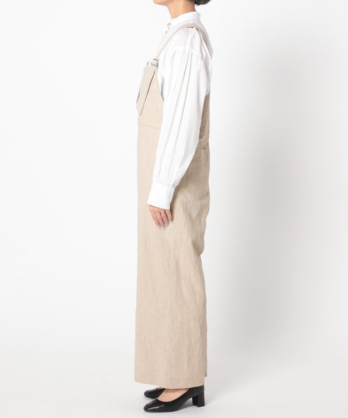 Simplicite（サンプリシテ）の「エプロンサロペット◆（サロペット/オーバーオール・レディース・ブラック/ベージュ/ピンク・FREE）」の20枚目の写真