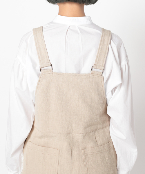 Simplicite（サンプリシテ）の「エプロンサロペット◆（サロペット/オーバーオール・レディース・ブラック/ベージュ/ピンク・FREE）」の18枚目の写真