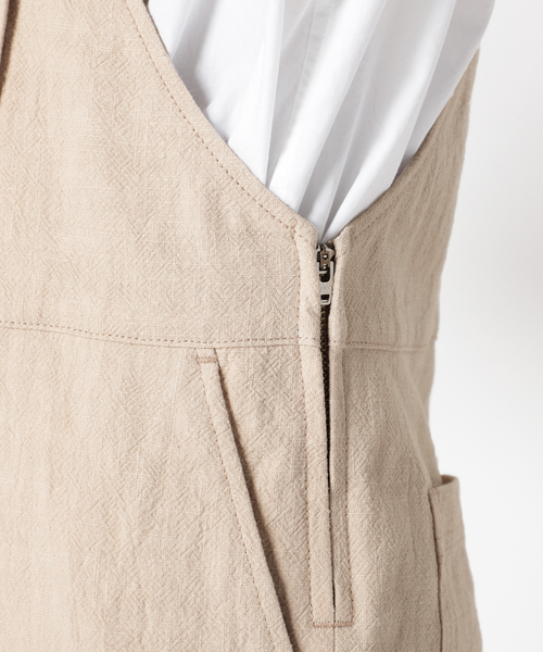 Simplicite（サンプリシテ）の「エプロンサロペット◆（サロペット/オーバーオール・レディース・ブラック/ベージュ/ピンク・FREE）」の12枚目の写真