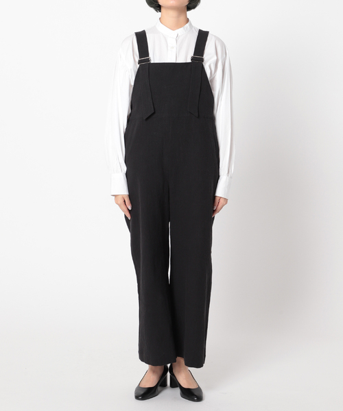 Simplicite（サンプリシテ）の「エプロンサロペット◆（サロペット/オーバーオール・レディース・ブラック/ベージュ/ピンク・FREE）」の11枚目の写真