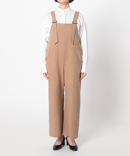 ✨試着のみ✨　45R ワークサロペット　オーバーオール　エプロン　チノ　ベージュ チノストレッチオーバーオール | all item| yori