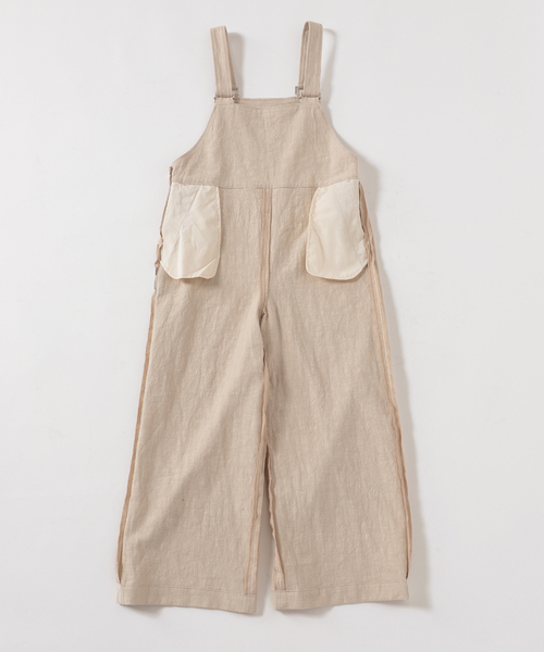 Simplicite（サンプリシテ）の「エプロンサロペット◆（サロペット/オーバーオール・レディース・ブラック/ベージュ/ピンク・FREE）」の5枚目の写真