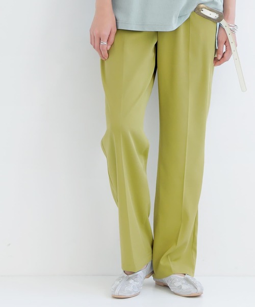 n'OrLABEL（ノアールレーベル）の「【廃盤】【機能素材】『センタープレスストレートカラーパンツ』（その他パンツ・レディース・ライトグリーン/ロイヤルブルー/ダークグリーン/ブラック/グレイッシュブルー/ピンク/ライトグレー・1/2）」の4枚目の写真