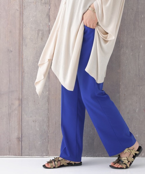 n'OrLABEL（ノアールレーベル）の「【廃盤】【機能素材】『センタープレスストレートカラーパンツ』（その他パンツ・レディース・ライトグリーン/ロイヤルブルー/ダークグリーン/ブラック/グレイッシュブルー/ピンク/ライトグレー・1/2）」の8枚目の写真