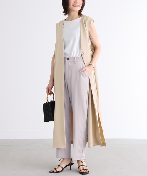 n'OrLABEL（ノアールレーベル）の「【廃盤】【機能素材】『センタープレスストレートカラーパンツ』（その他パンツ・レディース・ライトグリーン/ロイヤルブルー/ダークグリーン/ブラック/グレイッシュブルー/ピンク/ライトグレー・1/2）」の11枚目の写真