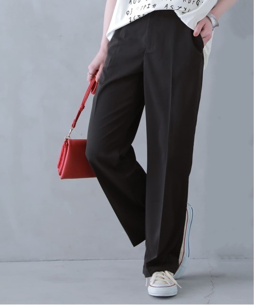 n'OrLABEL（ノアールレーベル）の「【廃盤】【機能素材】『センタープレスストレートカラーパンツ』（その他パンツ・レディース・ライトグリーン/ロイヤルブルー/ダークグリーン/ブラック/グレイッシュブルー/ピンク/ライトグレー・1/2）」の12枚目の写真