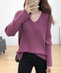 LOPASS（ロパス）の「Vネック柔らかいニットトップス（ニット/セーター）」