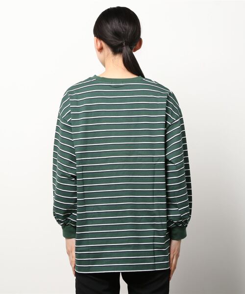 袖リブボーダーロングスリーブTシャツ（Tシャツ/カットソー