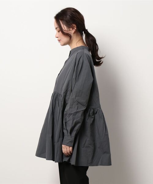 coca（coca）（コカ）の「ギンガムフレアブラウス（シャツ/ブラウス・レディース・ブラック・ONE SIZE）」の3枚目の写真