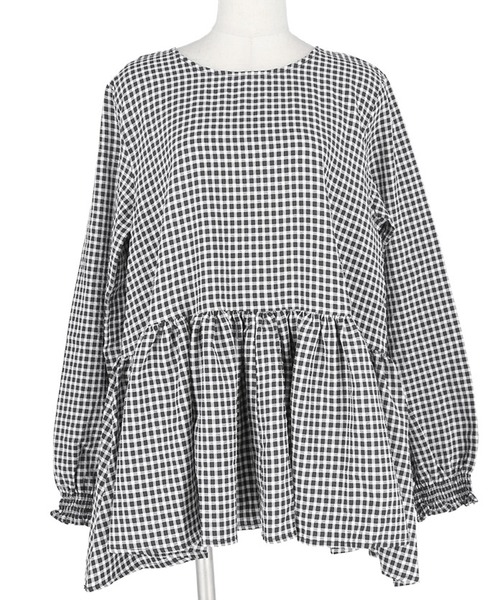 coca（coca）（コカ）の「ギンガムフレアブラウス（シャツ/ブラウス・レディース・ブラック・ONE SIZE）」の20枚目の写真