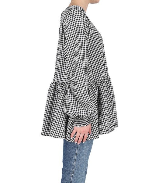 coca（coca）（コカ）の「ギンガムフレアブラウス（シャツ/ブラウス・レディース・ブラック・ONE SIZE）」の18枚目の写真