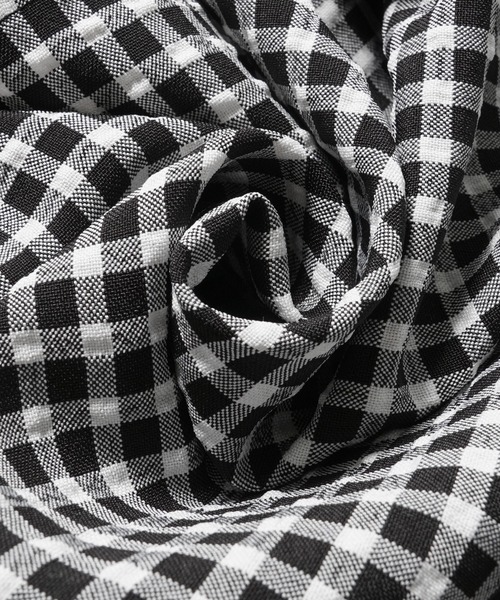 coca（coca）（コカ）の「ギンガムフレアブラウス（シャツ/ブラウス・レディース・ブラック・ONE SIZE）」の13枚目の写真