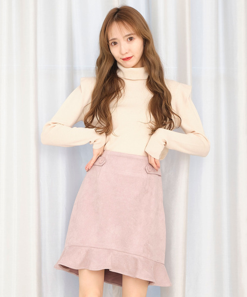 TITTY&CO.（ティティーアンドコー）の「ヘムフリルミニスカート（スカート・レディース・ライトブルー/ピンク/マルチ・SMALL/MEDIUM）」の2枚目の写真