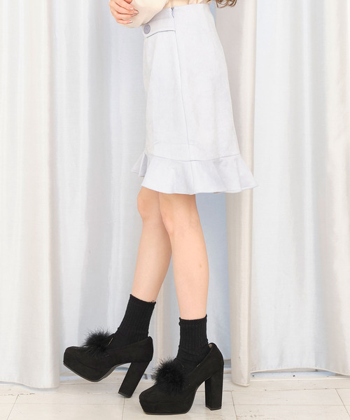 TITTY&CO.（ティティーアンドコー）の「ヘムフリルミニスカート（スカート・レディース・ライトブルー/ピンク/マルチ・SMALL/MEDIUM）」の8枚目の写真