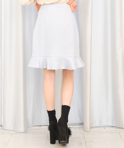 TITTY&CO.（ティティーアンドコー）の「ヘムフリルミニスカート（スカート・レディース・ライトブルー/ピンク/マルチ・SMALL/MEDIUM）」の9枚目の写真