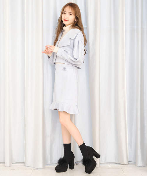 TITTY&CO.（ティティーアンドコー）の「ヘムフリルミニスカート（スカート・レディース・ライトブルー/ピンク/マルチ・SMALL/MEDIUM）」の13枚目の写真