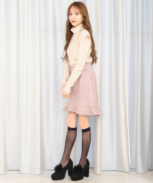 TITTY&CO.（ティティーアンドコー）の「ヘムフリルミニスカート（スカート・レディース・ライトブルー/ピンク/マルチ・SMALL/MEDIUM）」の16枚目の写真