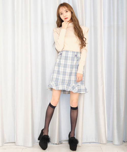 TITTY&CO.（ティティーアンドコー）の「ヘムフリルミニスカート（スカート・レディース・ライトブルー/ピンク/マルチ・SMALL/MEDIUM）」の22枚目の写真