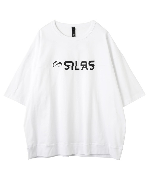 SILAS(サイラス)の「S/S CUT OFF LOGO TEE サイラスカットオフロゴ半袖Tシャツ(Tシャツ/カットソー・メンズ・ホワイト/ブラック・L/M/XL)」の2枚目の写真