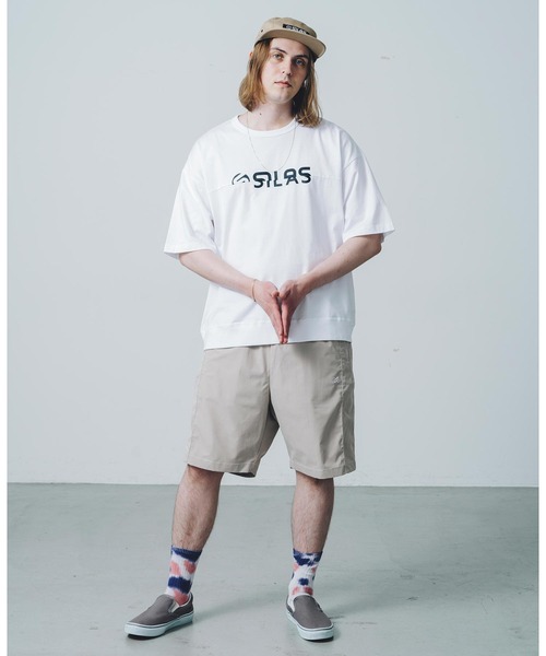 SILAS(サイラス)の「S/S CUT OFF LOGO TEE サイラスカットオフロゴ半袖Tシャツ(Tシャツ/カットソー・メンズ・ホワイト/ブラック・L/M/XL)」の3枚目の写真
