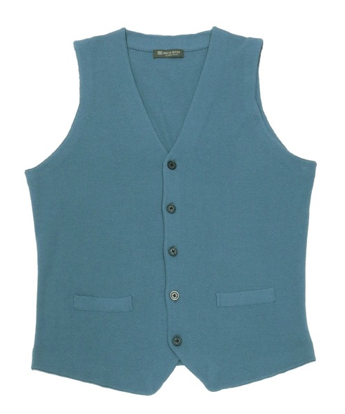 TOKYO SHIRTS（トウキョウシャツ）の「ハーフミラノ ニットジレ（ベスト・メンズ・スカイブルー/ネイビー・L/XL/LL/M）」の9枚目の写真