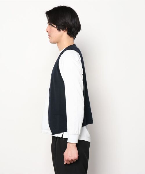 TOKYO SHIRTS（トウキョウシャツ）の「ハーフミラノ ニットジレ（ベスト・メンズ・スカイブルー/ネイビー・L/XL/LL/M）」の13枚目の写真