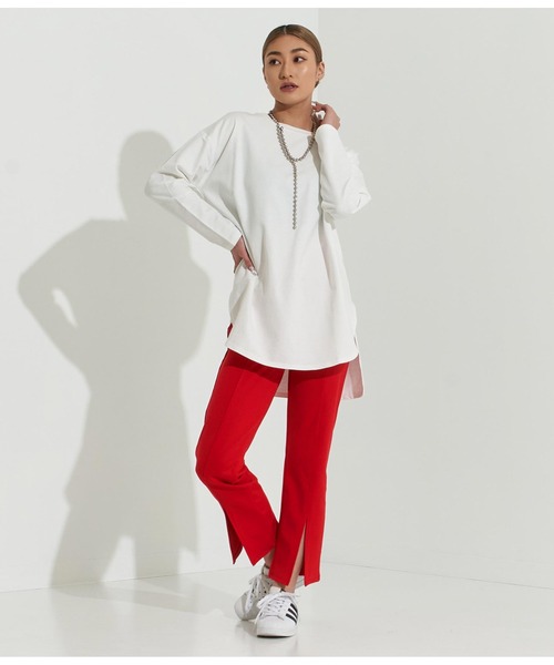 LATINA（ラティーナ）の「フロントスリットストレートパンツ（その他パンツ・レディース・ブラック/レッド/グリーン・FREE）」の5枚目の写真