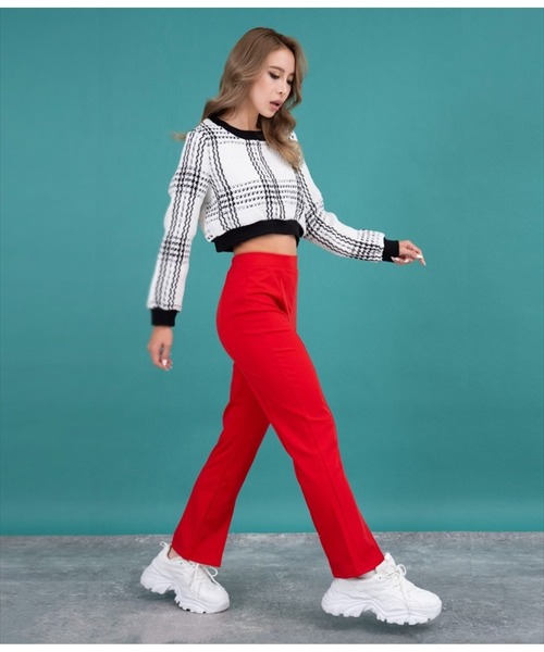 LATINA（ラティーナ）の「フロントスリットストレートパンツ（その他パンツ・レディース・ブラック/レッド/グリーン・FREE）」の14枚目の写真