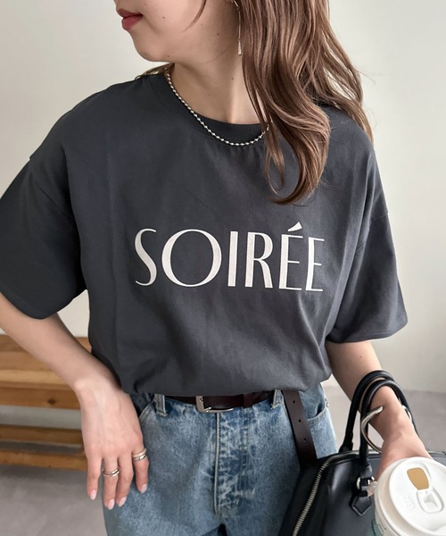 DISCOAT（ディスコート）の「【新色追加！/ZOZO限定】フロッキープリントTシャツ（Tシャツ/カットソー・レディース・ホワイト/オフホワイト/チャコールグレー/ライトグレー・FREE）」の4枚目の写真