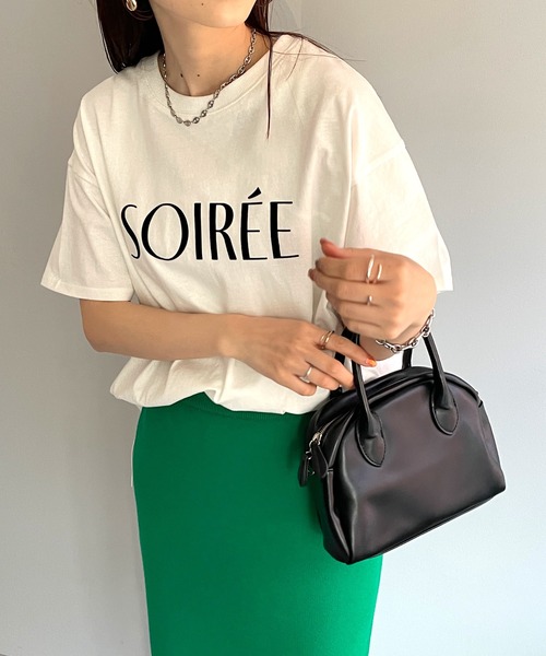 DISCOAT（ディスコート）の「【新色追加！/ZOZO限定】フロッキープリントTシャツ（Tシャツ/カットソー・レディース・ホワイト/オフホワイト/チャコールグレー/ライトグレー・FREE）」の7枚目の写真