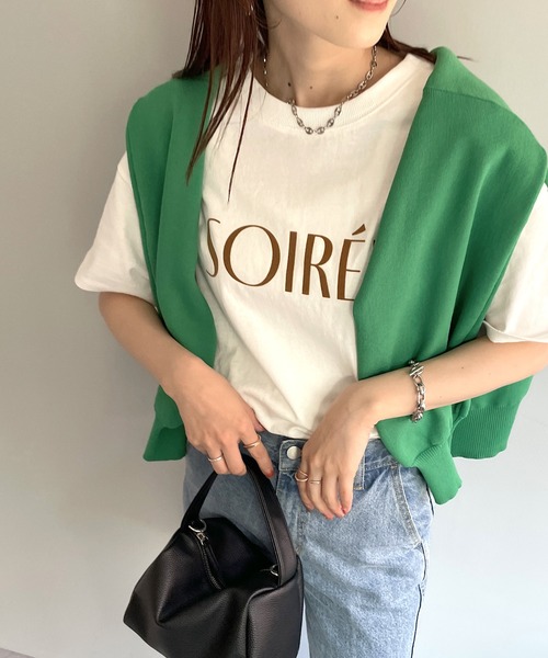 DISCOAT（ディスコート）の「【新色追加！/ZOZO限定】フロッキープリントTシャツ（Tシャツ/カットソー・レディース・ホワイト/オフホワイト/チャコールグレー/ライトグレー・FREE）」の20枚目の写真