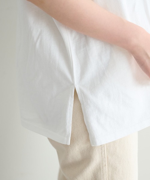 DISCOAT（ディスコート）の「【新色追加！/ZOZO限定】フロッキープリントTシャツ（Tシャツ/カットソー・レディース・ホワイト/オフホワイト/チャコールグレー/ライトグレー・FREE）」の14枚目の写真