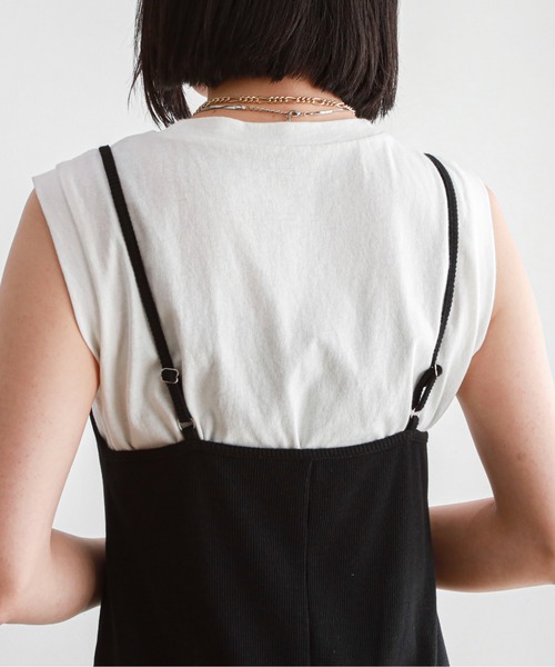 feepur（フェピュール）の「Iラインリブキャミワンピース（ワンピース・レディース・ブラック/モカ/杢グレー・MEDIUM）」の5枚目の写真